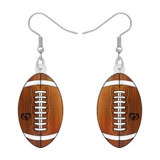 Acrylic Fun Rugby Earrings American Football Sports Game Dangle Novelty Jewelry