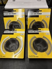 4 PACK Everbilt Kitchen Bath Drain Strainers Stainless Steel Mesh 4-3/8 in. DIA