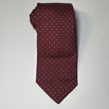 VINTAGE BROOKS BROTHERS Neck Tie Men Red Floral Tie Silk Made USA 55.5 x 3.25