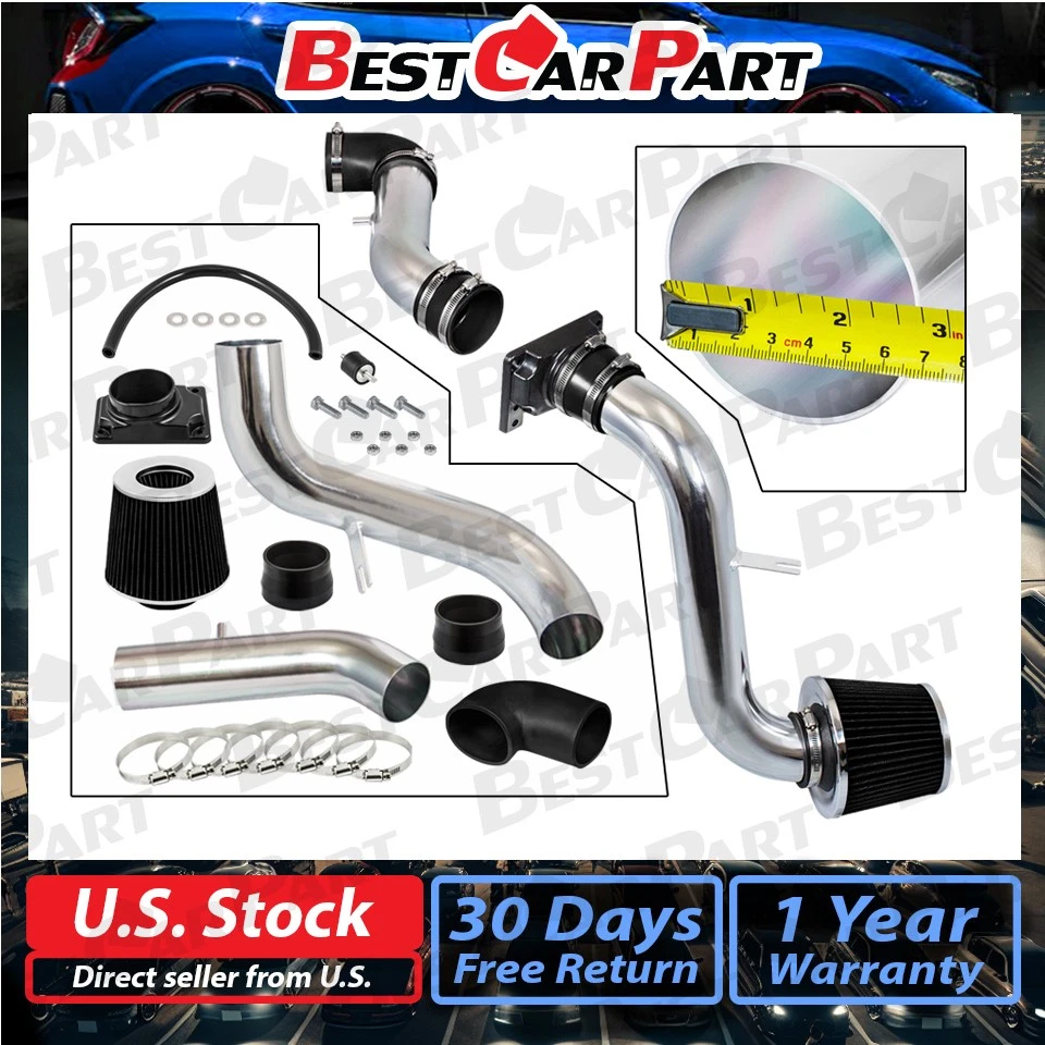 Sistema de carreras de admisión de aire frío BCP BLACK 00-05 Eclipse 2.4 L4/3.0 V6 + filtro Foto 2 de 4