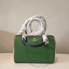 Coach Rowan Satchel Bag In Blocked Signature Canvas - IM/Chalk/Kelly Multi