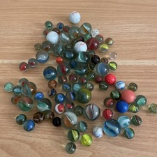 Vintage Glass Marbles Job Lot Bundle Different Styles And Sizes 828 grams