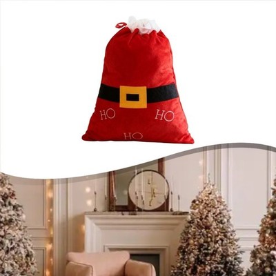 Geräumige Geschenktüte mit Kordelzug rot Stoff für Weihnachtsdekoration und Aufbewahrung
