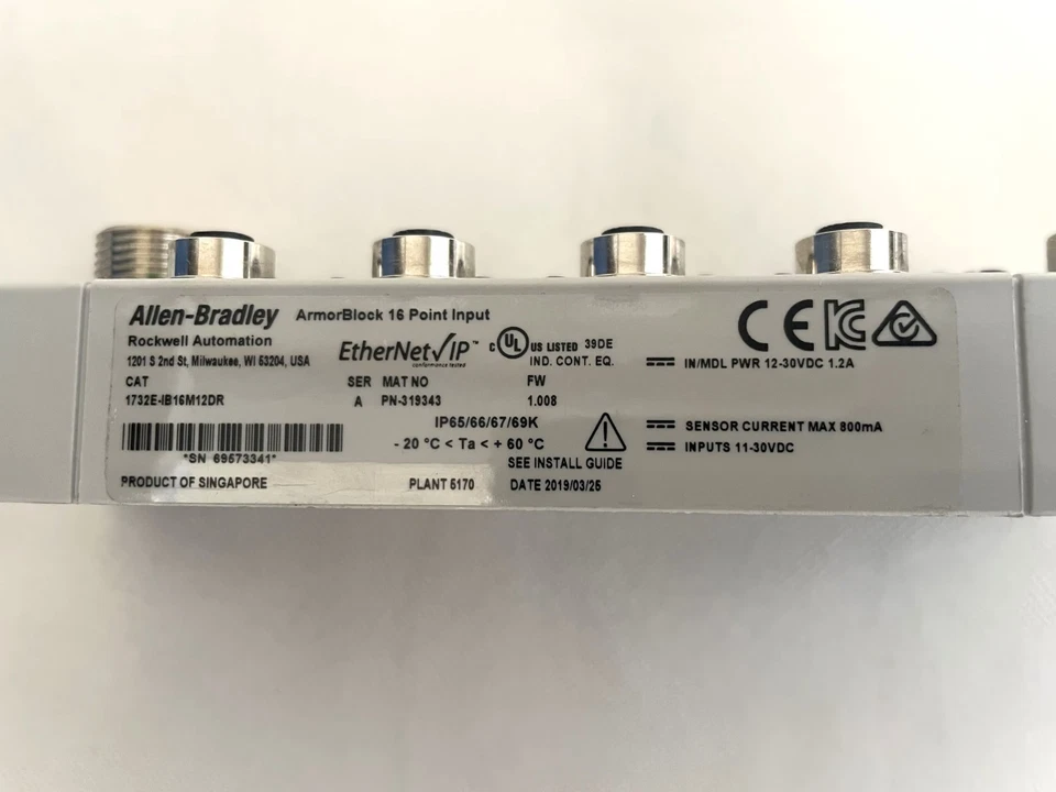 Allen Bradley 1732E-IB16M12DR/A ArmorBlock EtherNet/IP 16 Punkt Eingang M12 - Bild 4 von 4