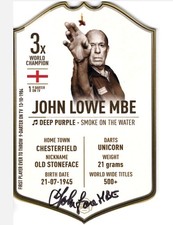 John Lowe Small Signed Ultimate Card INC FREE P&P TO UK ONLY John Lowe Small Signed Ultimate Card INC FREE P&P TO UK ONLY