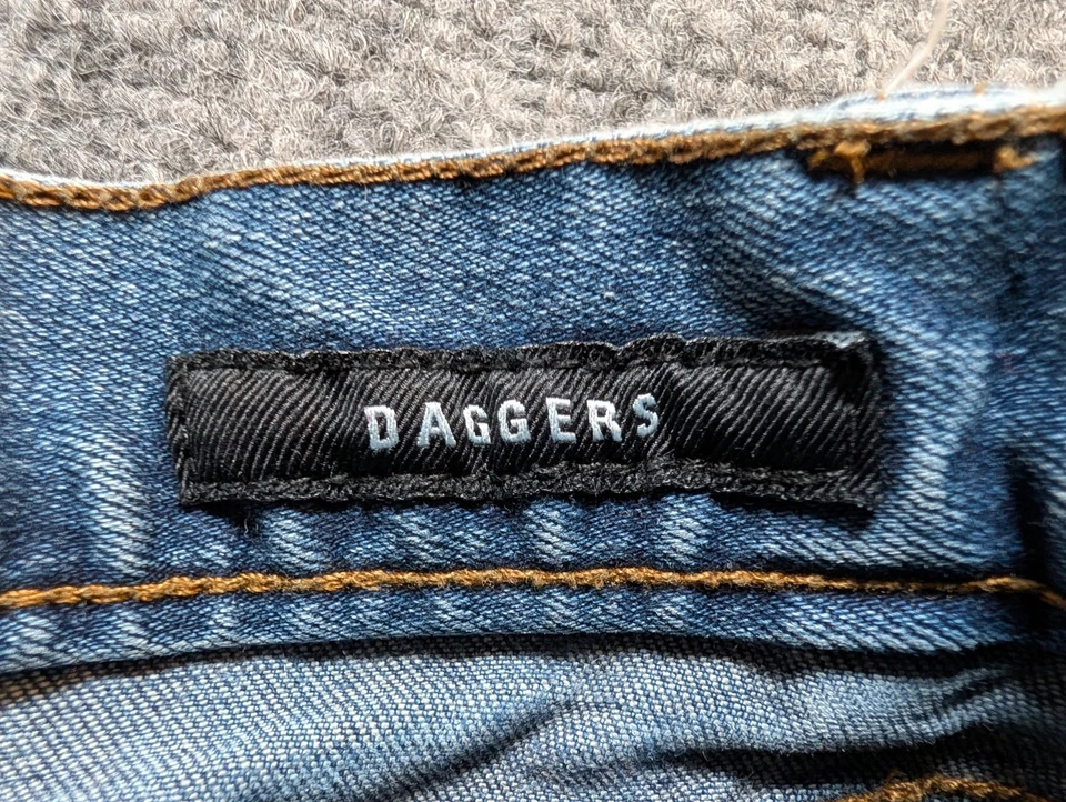 Pantalones de mezclilla RVCA para niños Dagas ajustados calce recto azul talla 26 Foto 4 de 4