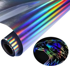 Metallic Foil Rainbow Heat Transfer Vinyl Holographic Chrome Iron on Vinyl