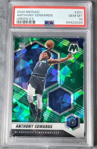 Anthony Edwards [Green Ice] #201 2020 Panini Mosaic card