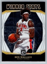 2020-21 Panini Donruss Optic Winner Stays #11 Ben Wallace Detroit Pistons