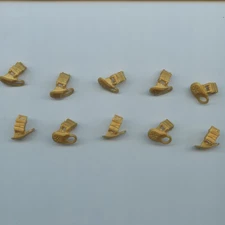 NINJAGO LEGO x 10 Pearl Gold Minifigure Armor Shoulder Pad with Debossed Shurike