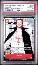 PSA 10 GEM MINT Shanks Manga Alternate Alt Art PRB01 One Piece OP01-120