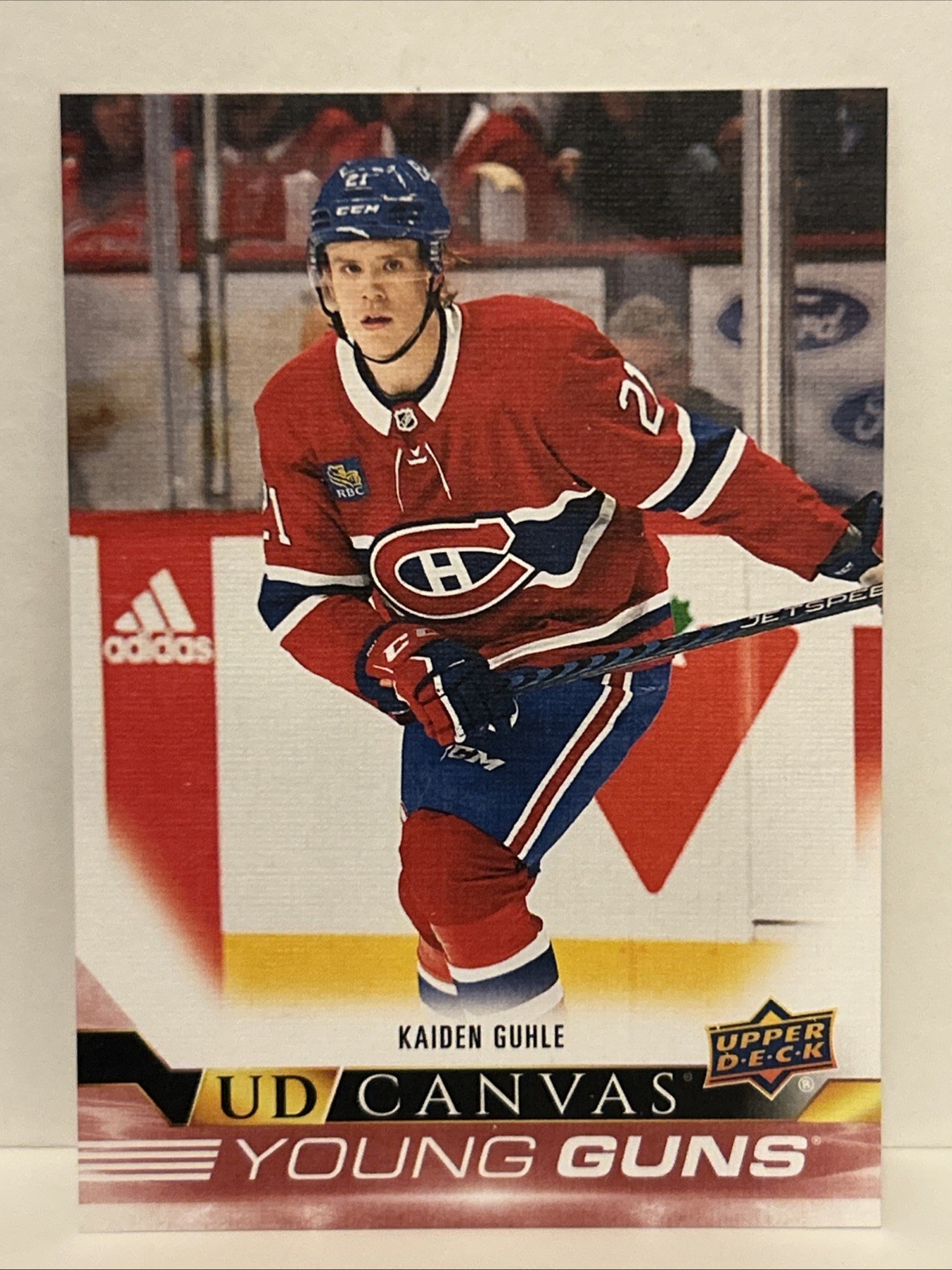 22/23 UD S2 Montreal Canadiens Kaiden Guhle Young Guns Canvas RC card #C232