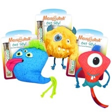 Meowijuana Refillable Cat Toys | Get Silly Trio - 3 Pack Catnip Toys | Includes