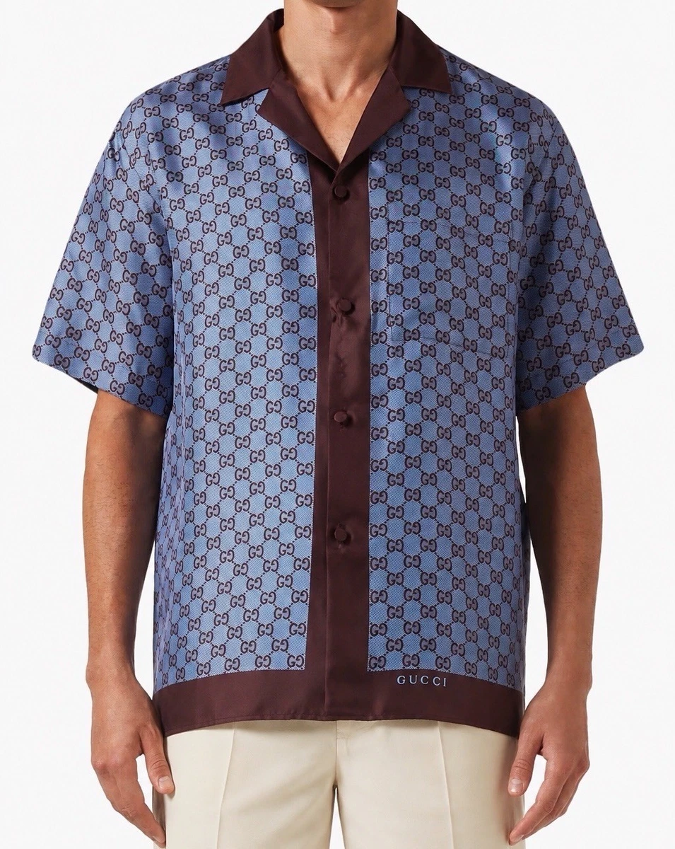 Gucci Short Sleeve Regular Fit Casual Button-Down Shirts for Men