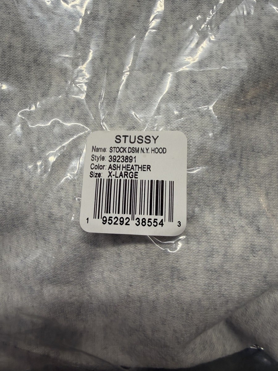 Stussy x DSM New York Pullover hoodie ASH HEATHER Size XL