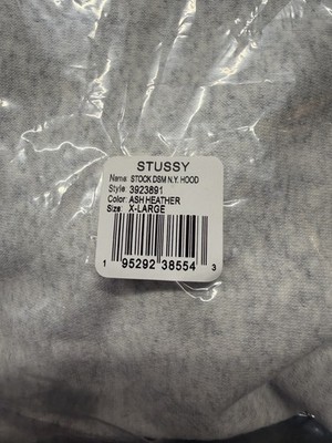 Stussy x DSM New York Pullover hoodie ASH HEATHER Size XL