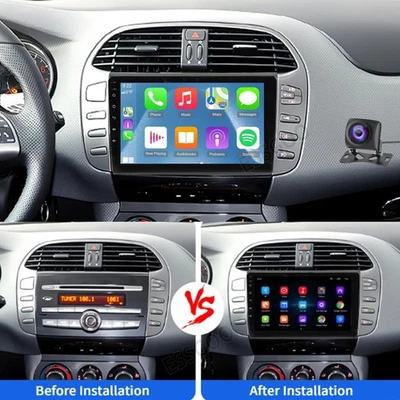 9" Autoradio Für Fiat Bravo II 2007-2012 Android 14 Carplay 4+64G GPS Nav FM Kam
