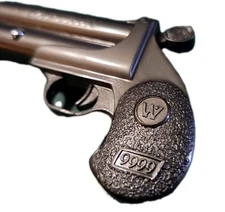 Collectible Captain 9999 Derringer Lighter Dark Silver -Not Working- As-Is