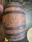 Vintage Whiskey Beer Barrel Wood Keg With 6 Metal Bands Antique 12x 17 Tall
