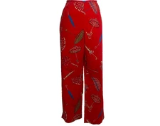 Vintage Umbrella Pants by Jones New York Country Women Size 4 Red Side Zipper