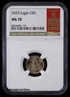 2025 $5 1/10 American Gold Eagle | NGC MS70 Red Book Label