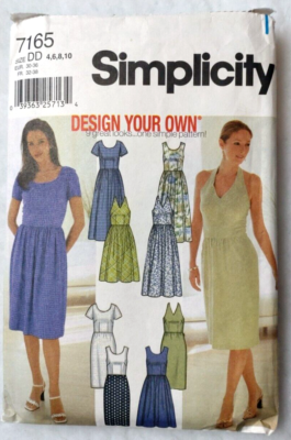 Simplicity Design your own Halter/Scoop Neck Dress 9 Styles Pattern 7165 Sz  4-10 | eBay