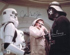 JAMES EARL JONES DAVID PROWSE SIGNED AUTOGRAPH STAR WARS 8X10 PHOTO BECKETT BAS