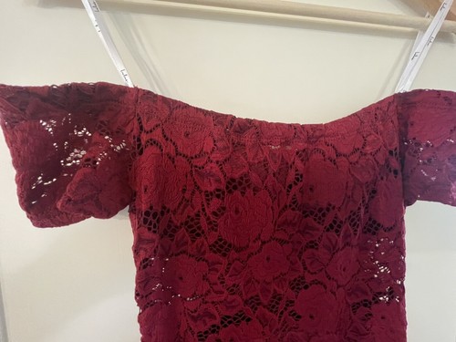 Lulus Burgundy Red Lace Mini Dress Teen Girls Size XS, dance prom wedding NWT - Picture 16 of 23