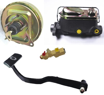Brake Booster & Master Cylinder Combo With Adjustable Valve For 1967-69 Ford Mustang – Black, Disc Brake