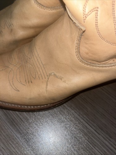 Stivali da cowboy Justin UOMO pelle western marrone mulo 7,5 EE USA #1122 - Foto 3 di 10