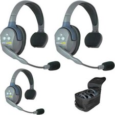 Eartec Ul3s Ultralite 3 Person Wireless Intercom - Full Duplex