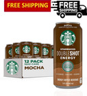 Starbucks Doubleshot Energy Mocha Coffee Energy Drink, 15 oz Can, 12 Pack