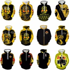 The Karate Kid Cobra Kai 3D Hoodies Cosplay Sweatshirts Jackets Coats Costumes