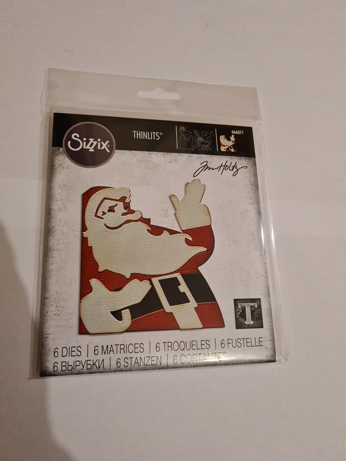SIZZIX THINLITS DIES RETRO SANTA BY TIM HOLTZ BNIP *LOOK*