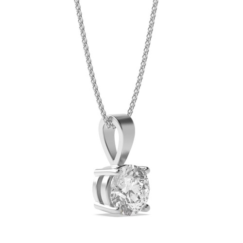 9ct White Gold 0.15ct Natural Solitaire Diamond Pendant Necklace & Gold Chain - Picture 2 of 17
