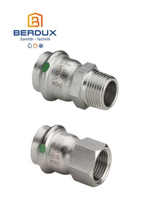 Viega Sanpress INOX Fitting Aktionspaket Übergangsnippel/Muffen 22mm 5-20 Stk
