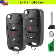 2 Replacement For 2010 2011 2012 2013 Kia Soul Flip Keyless Entry Remote Key Fob