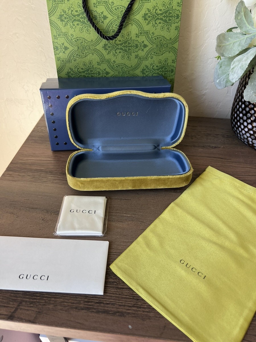New Gucci Sunglasses Eyeglasses Case Blue Eyewear Case W Box New Gucci Sunglasses Eyeglasses Case Blue Eyewear Case W Box