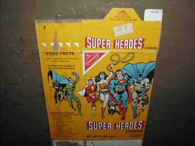 VINTAGE SUPER HEROES COOKIES BOX SUPER FRIENDS RARE JUSTICE LEAGUE