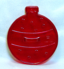 HRM Vintage Design Red Plastic Cookie Cutter - Ball Ornament Christmas Tree Bulb
