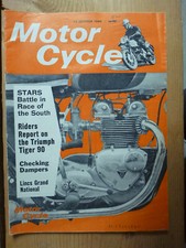 MOTOR CYCLE MAGAZINE- 1966 OCT 13th TRIUMPH TIGER 90