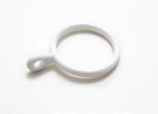 1,000 X Curtain Pole Rod Rings Fixed Eye White Plastic 25mm Id 33mm Od Onestop