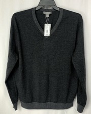 Daniel Cremieux Signature Men Sweater Large 100 Mercerized Wool Gray New 95