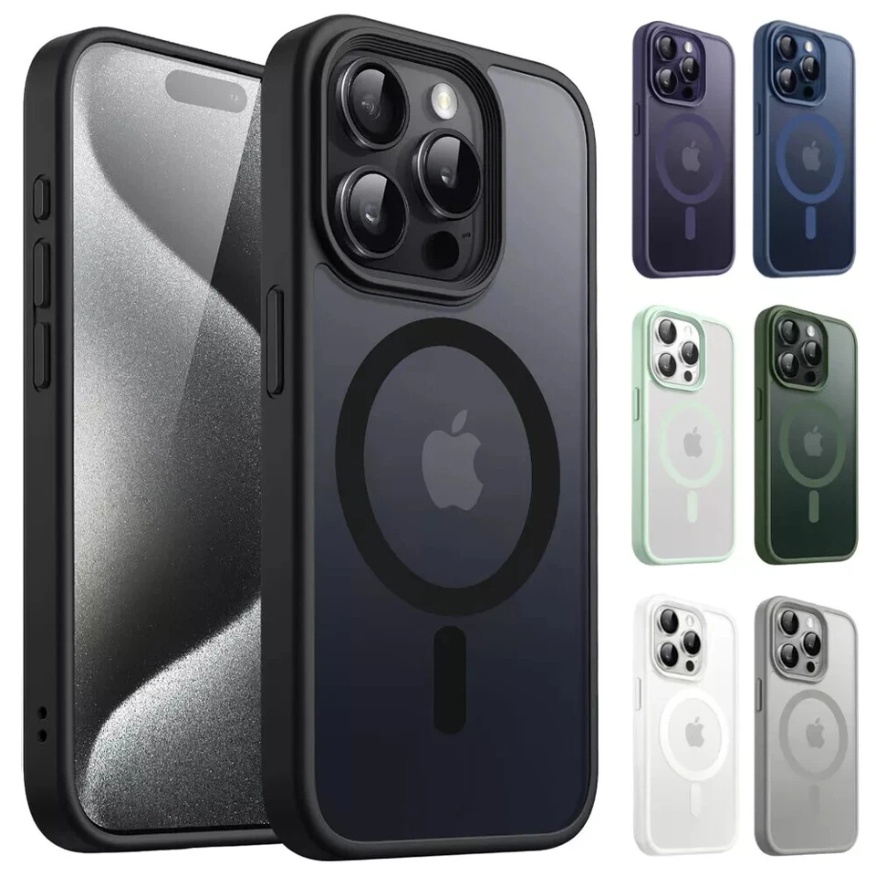 WERONDO Clear Case Hülle MagSafe für iPhone 16 15 14 13 12 Pro Max Schutz Handy Magnet