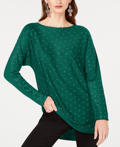 INC Women's Sweater Hunter Forest Green 