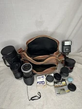 Vivitar Camera Lenses And Carrying Case All For One Money  Please Look At Items