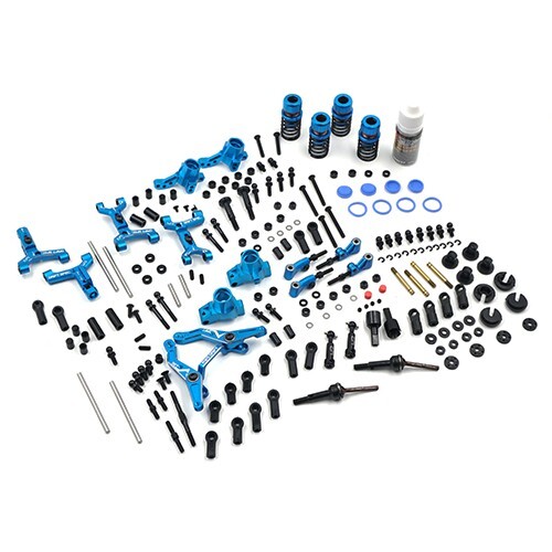 Yeah Racing Blue Alloy RWD Drift Performance Conversion Kit V2 for Tamiya TT-02 - Picture 1 of 8