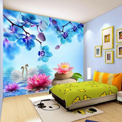 Blue Sheet Fiber 3D Full Wall Mural Photo Wallpaper Printing Home Kids Decor