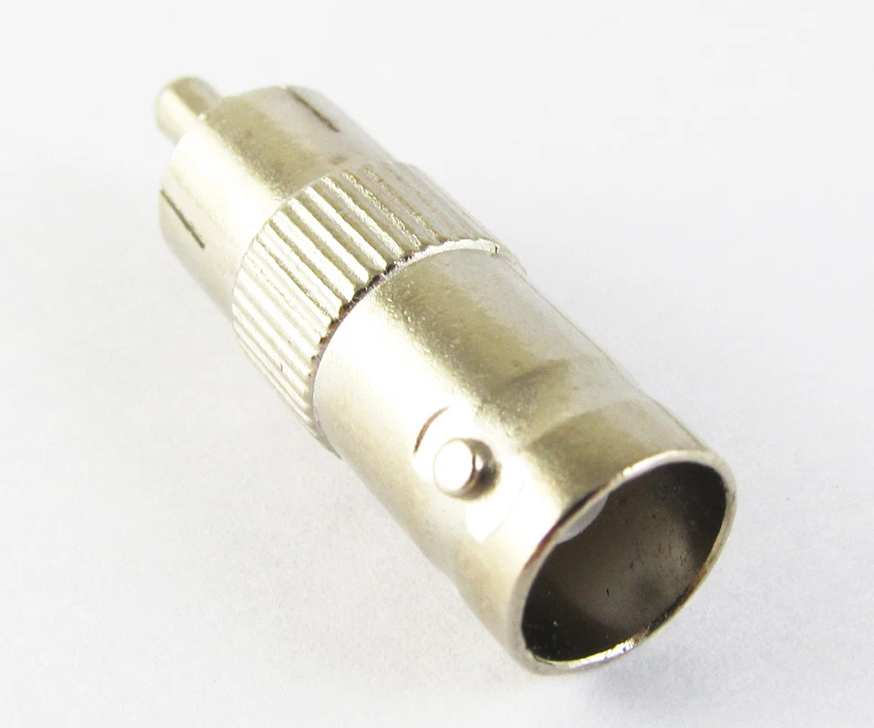 10pcs BNC Female Jack to RCA Male Plug Straight Connector Adapter Nickel Plated - Image 2 of 3