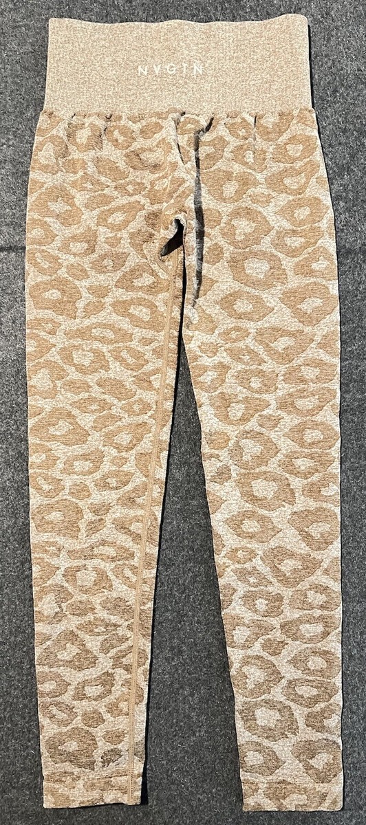 NVGTN Size Small Brown Speckled Leopard Print Seamless